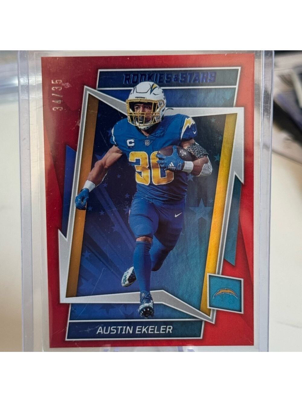 2022 Austin Ekeler /35 Panini Rookies and Stars Card. Mint condition